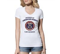 Venus Style Better Call Saul University of American Samoa Law School Saul Goodman Jimmy McGill Go Land Crabs Fan T-Shirt Femme Col en V Blanc Size L