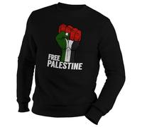 Venus Style Free Palestine Flag Fist Gaza Fight for Freedom Sweat Noir Unisex Size XL