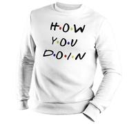 Venus Style Friends TV Show How You Doin Joey Tribbiani Quote Central Perk 90s Sitcom Fans Birthday Graduation Gift Idea Pull Unisexe Blanc Size S