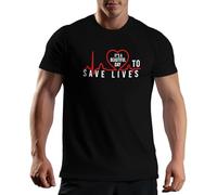 Venus Style Greys It's Beautiful Day to Save Lives Doctor T-Shirt Noir pour Homme Size L