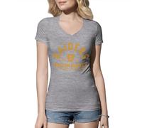 Venus Style Heated Rivalry Boston Raiders Vintage Logo Shane Hollander Game Changers Hockey Romance Bookish T-Shirt Femme Col en V Gris Size XXL