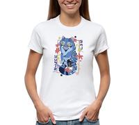 Venus Style Hunters Tiger Fan Derpy T-Shirt Femme Blanc Size S