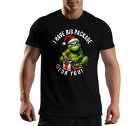 Venus Style I Have big Package for You Christmas Grinch T-Shirt Noir pour Homme Size M