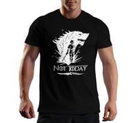 Venus Style Not Today Arya Black Wolf Stark Catspaw Game GOT T-Shirt Noir pour Homme Size L