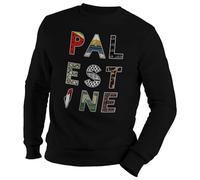 Venus Style Palestine Support Art Free Fight for Freedom Sweat Noir Unisex Size L