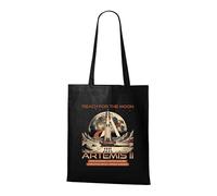 Venus Style Reach For The Moon Artemis - Exploration Spatiale Vintage Poster Art Tote Bag Noir