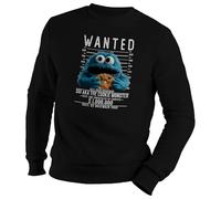 Venus Style Retro Monster with biscuites Puppets Sweat Noir Unisex Size XL