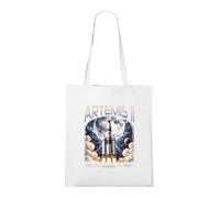 Venus Style Sac Artemis II Exploration Spatiale 2026 Fusée Lune Cosmos Rétro Tote Bag Blanc