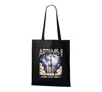 Venus Style Sac Artemis II Exploration Spatiale 2026 Fusée Lune Cosmos Rétro Tote Bag Noir
