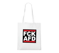 Venus Style Sac FCK AFD Protestation Politique Typographie Audacieuse Activisme Allemand Tote Bag Blanc