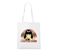 Venus Style Sac Rétro Pop Art Sunset I Said God Damn Aesthetic Vintage 90s Graphique Tote Bag Blanc