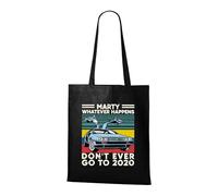 Venus Style Sac Vintage Rétro Années 80 Voyage Temporel Voiture Gullwing - Whatever Happens Don't Go To 2020 Tote Bag Noir