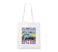 Venus Style Sac Vintage Rétro Années 80 Voyage Temporel Voiture Gullwing - Whatever Happens Don't Go To 2020 Tote Bag Blanc