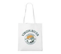 Venus Style Sac Vintage Virgin River Northern California Forêt de Pins Coucher de Soleil Rétro Tote Bag Blanc
