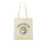 Venus Style Sac Vintage Virgin River Northern California Forêt de Pins Coucher de Soleil Rétro Tote Bag Naturel