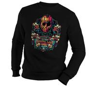 Venus Style Welcome to Camp Crystal Lake Jason Voorhees Halloween Camp Sweat Noir Unisex Size M
