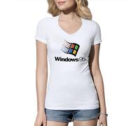 Venus Style Windows 95 Man Finland Chemise Femme Col V Blanc Size M