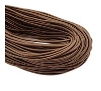 Venus valink Bande Élastique, Polyester Étroit Cordon Élastique Corde Rond Ruban Extensible Serviettage Couture Artisanat Bricolage 3mm 10m - Café