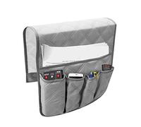 Venus valink Canapé Accoudoir Sac Organisateur Chaise TV Télécommande Combiné Support Magazines Imperméable Rangement, de Stockage pour Fauteuil Inclinable Causeuse Maison Décoration - Gris