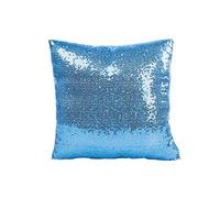 Venus valink Carré Taie Oreiller, Solide Couleur Paillette Sequin Oreiller JetéÉtui, Canapé Siège Café Décor Maison Coussin Housse Décorative d'oreiller, 40X40cm Protecteur Pillowcover - Bleu Ciel
