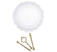 Venus valink Moule à 3 étages en silicone pour fruits, plats, plats, plats, support à gâteau, agate, décoration DIY