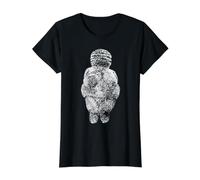 Venus Von Willendorf Sculpture Positive T-Shirt Graphique avec Valeur, Femme, Noir, S