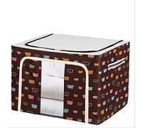 Venuy 40x30x20cm Boîte De Rangement 3D Ménage Oxford Tissu Portable Housse De Rangement De Couette Pliable en Acier Cadre Vêtements Conteneur Grande Armoire Organiser