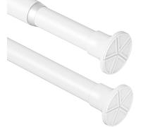 Venwemong Tringle à rideau de douche extensible sans perçage réglable pour rideau de douche, cuisine, armoire, blanc, 85-235 cm