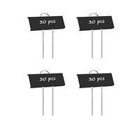 VENYAA Lot de 120 étiquettes en métal pour plantes - Résistantes aux intempéries - Pour jardin - Réutilisables - Pour plantes et légumes - Noir