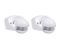 VENYAA Lot de 2 détecteurs de mouvement PIR infrarouges AC110 V-220 V Interrupteur réglable pour plusieurs scénarios en intérieur et en extérieur