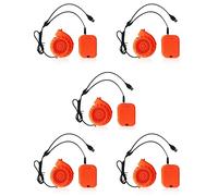 VENYAA Lot de 5 mini ventilateurs pour costume de ou tête de mascotte ou autres jeux gonflables, orange