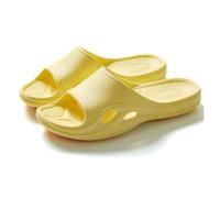 VENYAA Massage plantaire pantoufles,femmes intérieur maison salle de bain Eva cool pantoufles hommes été Pantoufles,Semelle épaisse antidérapant Salle de Bains Sandales(Size:EU 37/38,Color:jaune)