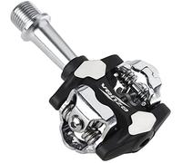 Venzo Pédales de VTT en aluminium forgé 6066 scellées sans clip 9/16" compatibles avec les crampons Shimano SPD SM-SH51 - Facile à clipser