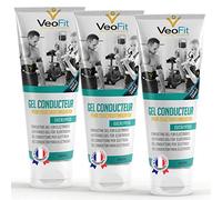 VeoFit Gel Conducteur Electrostimulateur 250mL x3 Eucalyptus Made in France pour Ceinture Abdominale electrostimulation Contact…