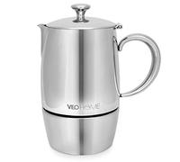 Cafetière Italienne - VEOHOME - 6 Tasses - Inox Incassable - Compatible Induction - Écologique