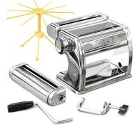 VeoHome Machine à pâtes manuelle avec séchoir - Multi-Pasta Acier inoxydable Machine à pâtes italienne 7 niveaux réglables, couteau tranchant Pince - Pâtes fraîches maison, spaghettis, lasagnes