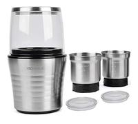 VeoHome Moulin à café et mixeur électrique broyeur pour Grains de café, Graine de Lin et Autres épices - INOX