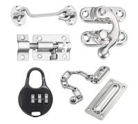 VEOIRXU 5 Pièces Accessoires DIY pour Busy Board Pièces pour Tableau Sensoriel Loquet Chaîne de Porte Serrure Avec rochet Jouets Articles pour Le Développement Précoce Avec des Vis
