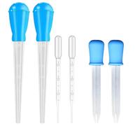 VEOIRXU 6 Pièces Pipette D'Aquarium 30ml/10ml/5ml Pipettes de Nourriture Nettoyeur Manuel Changeur d'Eau Outil De Nettoyage Siphon Compte-Gouttes Remover Coral Feeder Déchets Nettoyant pour Fish Tank