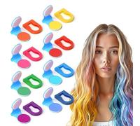 VEOIRXU Kit de 8 Craies pour Cheveux Multicolores, Coloration Temporaire pour Hommes et Femmes, Poudres de Teinture Capillaire Non-Toxiques et Solubles dans l'Eau, Idéal pour Fêtes et Coiffures DIY