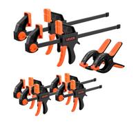 VEOVR Serre-joint Rapide à Une Main 8 PCS Ouverture 15,24 cm et 30,48 cm, avec Pinces à Ressort, Charge de 70 kg, Système Autobloquant, Déverrouillage Rapide, pour Travaux du Bois et du Métal