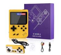 veoyya Console de Jeu Portable rétro, Plus de 500 Jeux FC Classiques livrés avec Coque de Protection, Support de Console TV et 2 Joueurs, pour Les Enfant, UK4208152-YELLOW, Jaune