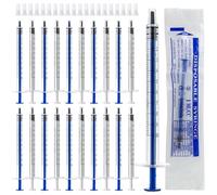 VEPEPE 40 Pcs Seringue 1ml avec Capuchons, Colostrum Seringue Sans Aiguille, Emballage Individuel pour La Mesure Des Liquides, Laboratoires, Plantes, Nourrir Animaux Domestiques