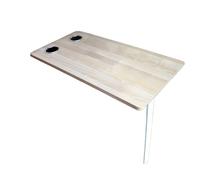Vepnby Table Pliante Murale, Table Pliante Camping avec Pieds Amovibles Et Deux Porte-Gobelets, pour Caravanes Et Camping-Cars (39.5x79.5x75cm)(Oak)