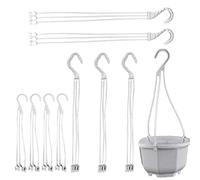 vepoty 10 Pièces en Plastique Plante Cintre Pots De Plantes Suspendus Crochet Pots De Fleurs Cintre Jardin Panier Support Chaînes Suspendues Accessoires De Jardin