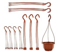 vepoty 10 Pièces en Plastique Plante Cintre Pots De Plantes Suspendus Crochet Pots De Fleurs Cintre Jardin Panier Support Chaînes Suspendues Accessoires De Jardin
