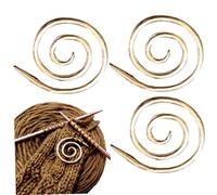 vepoty 3 Pcs Aiguille À Tricot De Câble en Spirale, Aiguille À Tricot Circulaire en Métal Aiguilles À Aiguille À Aiguille À Main À Main