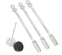 vepoty 3pcs Snuff Spoon Powder Scoop Mini Phe Medicine Medicine Spoon Pendants Collier pour Sniffe Bottle Fumer des Accessoires De Cuisine