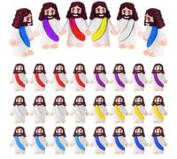 VEQENIFY Lot de 24 figurines miniatures Jésus - Mini jouets Jésus - Décoration de Pâques - Jouet Christ classique à remplir d'œufs de Pâques
