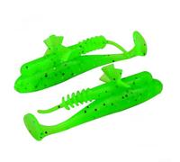 Ver flottant en plastique avec configuration queue en T pour présentations Ned Rig, appât souple de 7,1 cm 3 g offrant une action flottante et un mouvement de natation naturel (couleur A)